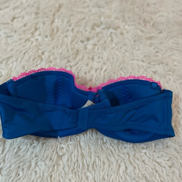 Blue strapless bra - Picture 3 of 4